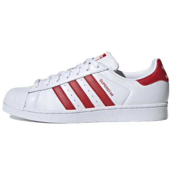 Adidas Originals Superstar Skateboarding Shoes Unisex Low-top White/Red