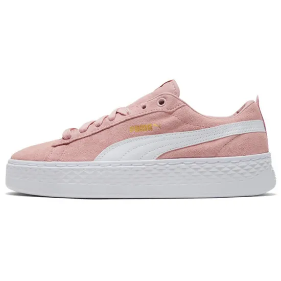 Puma Smash Platform Skateboarding Shoes Women's Low-top Pink