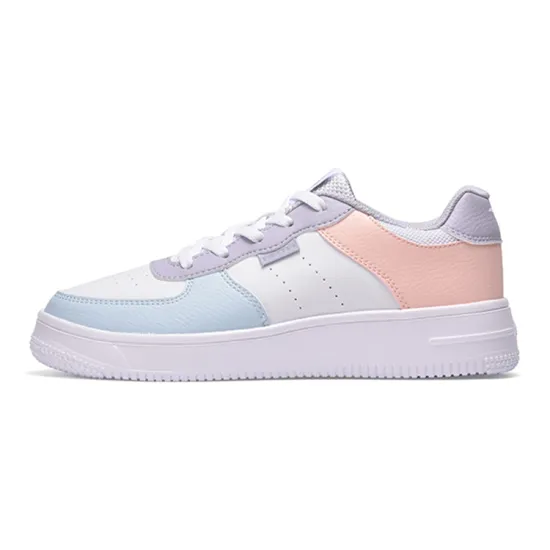 ANTA Skateboard Shoes Women's Low-Top ANTA White/Light Sky Blue/Baby Pink