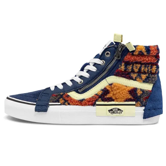 Vans SK8 Skateboarding Shoes Unisex High-top Blue/Red