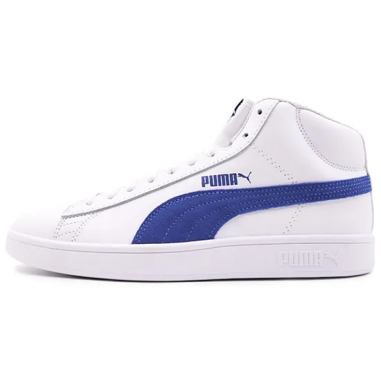 PUMA Smash Skateboarding Shoes Unisex Mid-top White/Blue