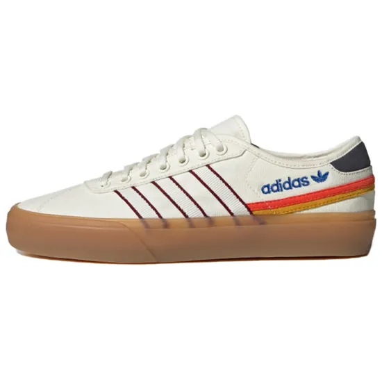 Adidas Originals Delpala Skateboarding Shoes Unisex Low-top White/Blue/Orange