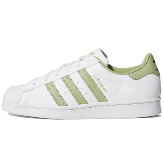 Adidas Originals Superstar Skateboard Shoes Women's Low-top White/green