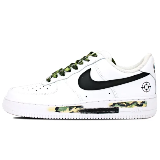 Nike Air Force 1 07 Anti-Slip Wear-Resistant Low-Top Skateboard Shoes Women's White Yellow Green