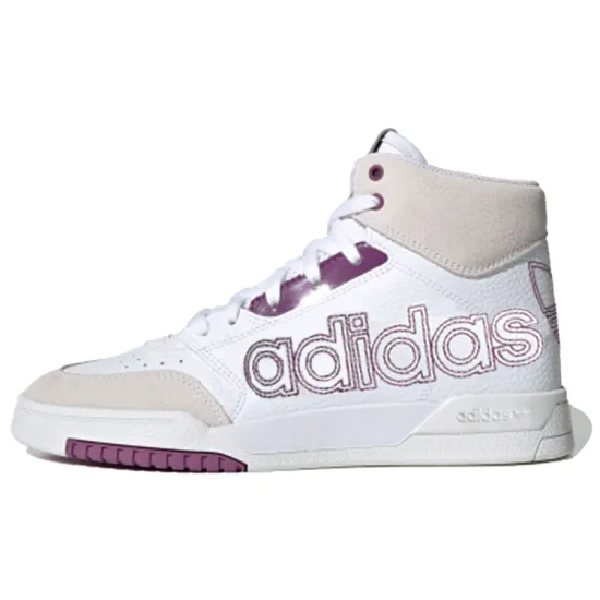 Adidas Originals Drop Step Skateboard Shoes Women's High-top White/Purple/Blue
