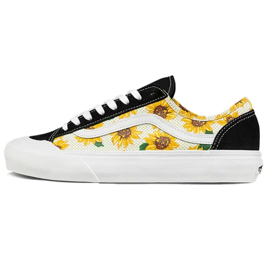 Vans Style 36 Skateboarding Shoes Unisex Low-top Black/yellow
