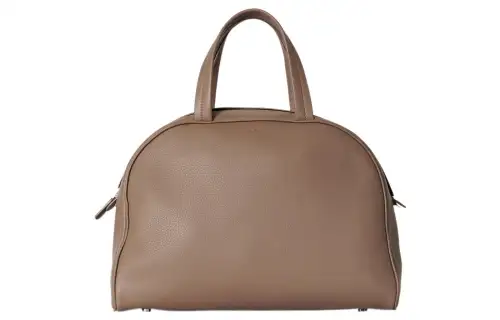 THE ROW Fine Grain Calfskin Bowling Bag, Handbag Regular Women's Tan