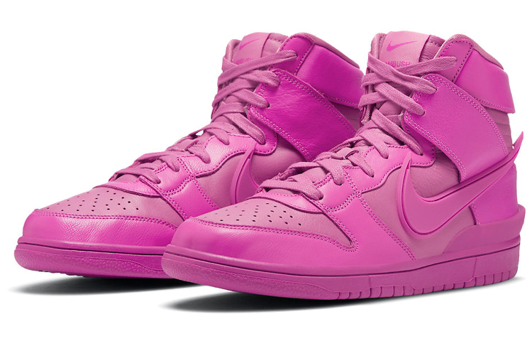 AMBUSH ピンクファーフラットシューズ Nike X Ambush Dunk High Cosmic Fuchsia Active Fuchsia Lethal Pink