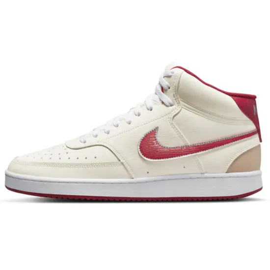 Nike Court Vision Mid Top Sneakers White/Red