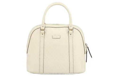 GUCCI Leather Dome Bag, Shoulder Bag, Crossbody Bag, Handbag Medium Women's White