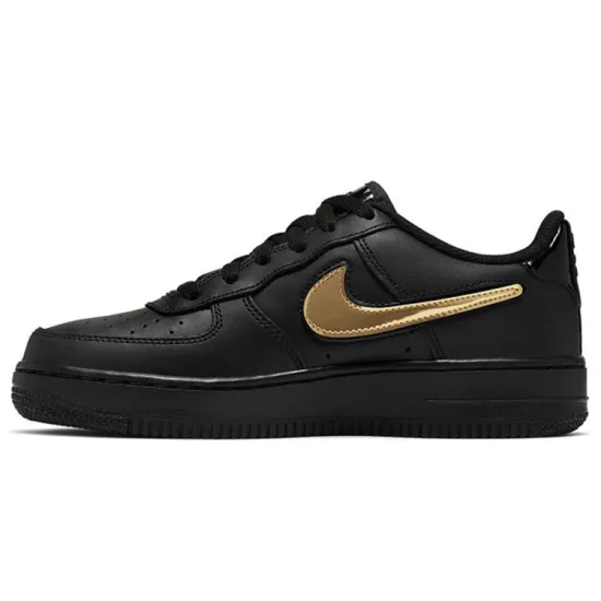 Nike Air Force 1 LV8 3 'Removable Swoosh - Black' GS