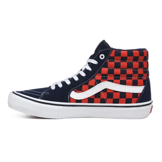 Vans SK8 Hi Pro Checkerboard - Navy Orange