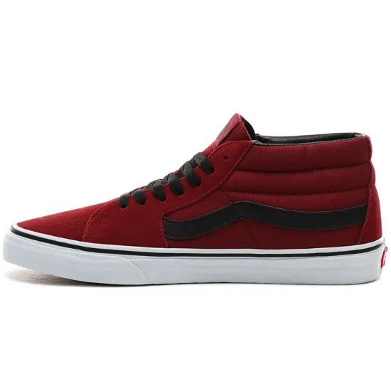 Vans SK8 Skateboarding Shoes Unisex Mid-top Black/Red