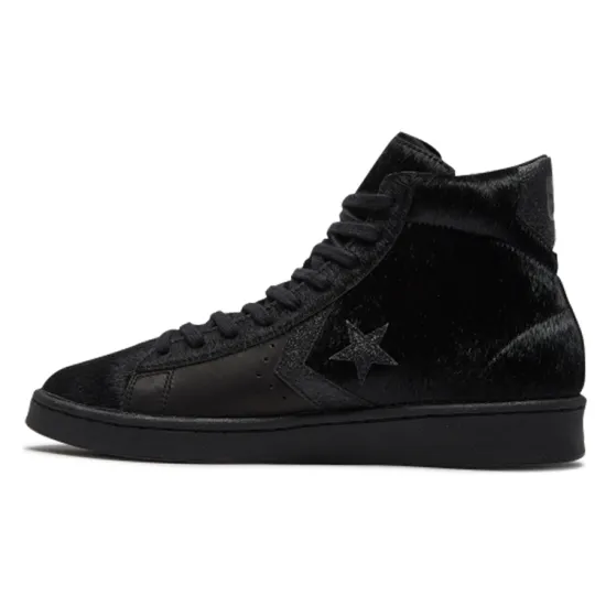 Converse Pro Leather High Black Pony Hair