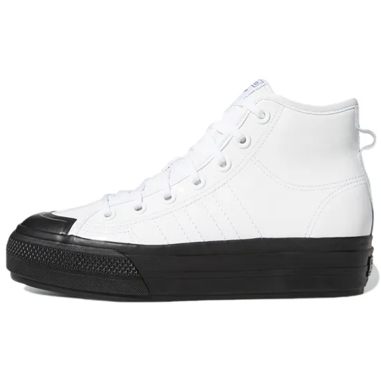 Adidas Nizza RF Platform Mid White Black Women's