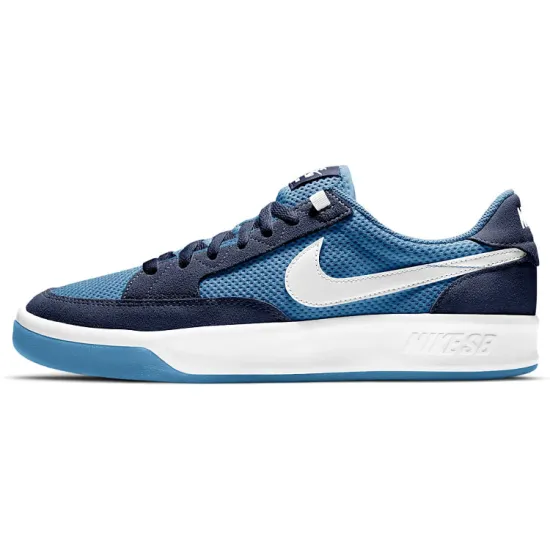 Nike SB Adversary Skateboarding Shoes Unisex Low-top White/Royal Blue/Fern Green