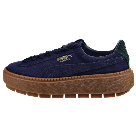 PUMA Suede Skateboarding Shoes Women's Low-top Purple
