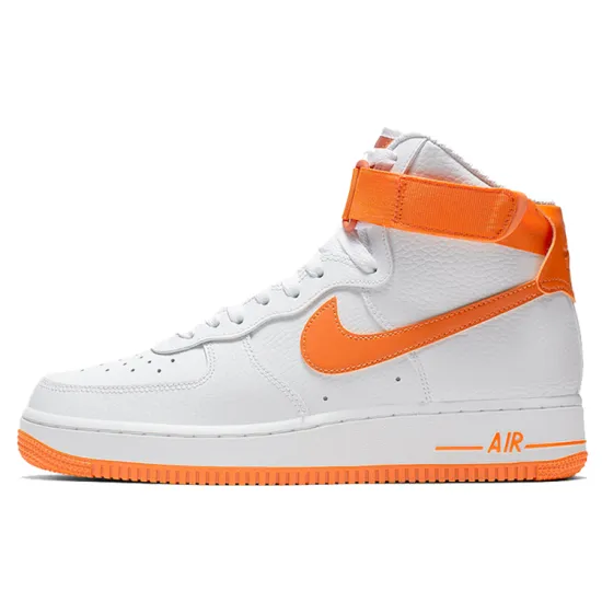 Nike Air Force 1 Skateboarding Shoes Women's Mid-top White/orange