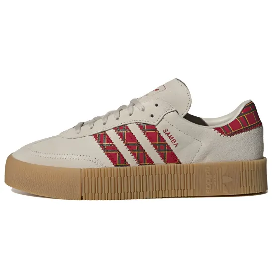 Adidas Originals Sambarose Skateboard Shoes Women's Low-top Brown/Red/Green