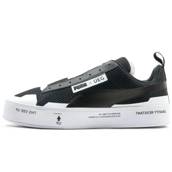 PUMA Court Skateboarding Shoes Unisex Low-top Black/White