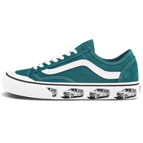 Vans Style 36 Skateboarding Shoes Unisex Low-top Green/Black