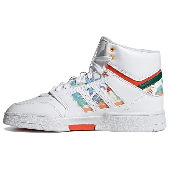 Adidas Originals Drop Step Skateboard Shoes Women's High-top White/Multicolor
