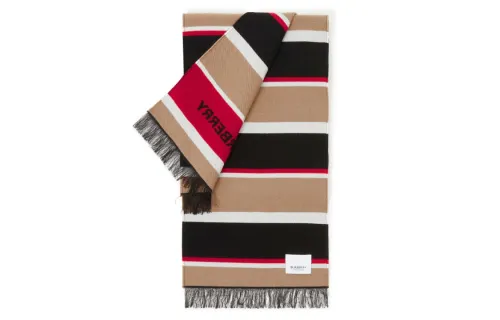 Burberry Kids Striped Wool Scarf