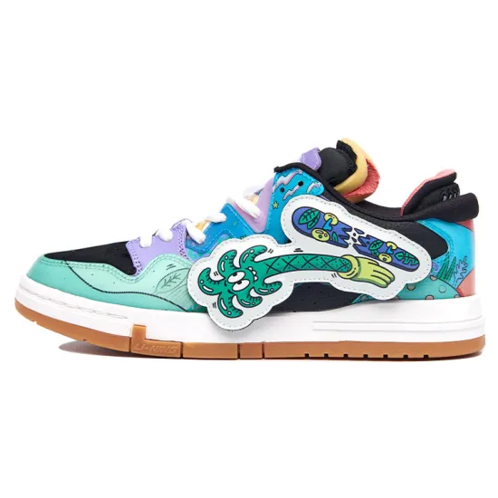 Steven Harrington X LINING Wei Wu PRO Skateboard Shoes Men Low-Top Multicolor