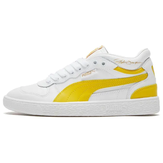 PUMA Ralph Sampson Skateboarding Shoes Unisex Low-top White/Yellow