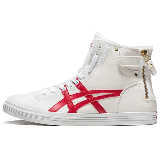 Asics Double Clutch White/Red Fleece High Board Shoe