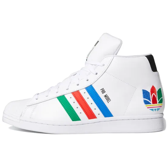 Adidas Pro Model Colorful Trefoil Cloud White