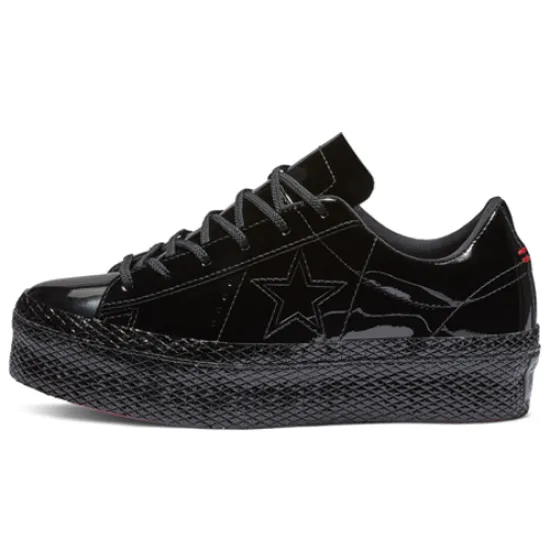 Converse One Star Platform Ox Patent Black Women's
