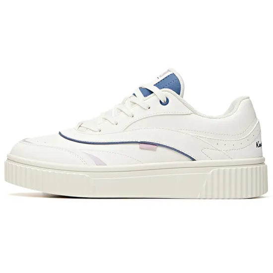 ANTA Life Collection Skateboard Shoes Women's Low-Top White Blue