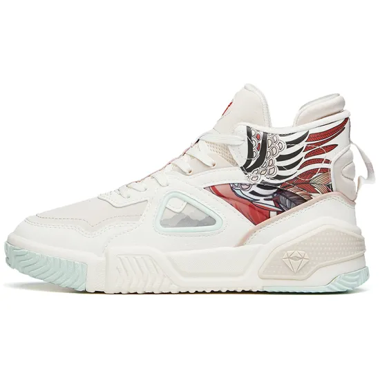 ANTA Life Collection Skateboard Shoes Women's High-Top White