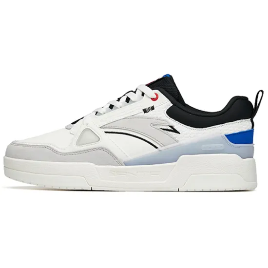 ANTA Skateboard Shoes Men Low-Top Ivory White/Light Gray