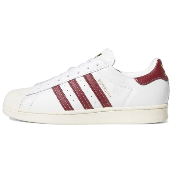 Adidas Originals Superstar Footwear White College Burgundy