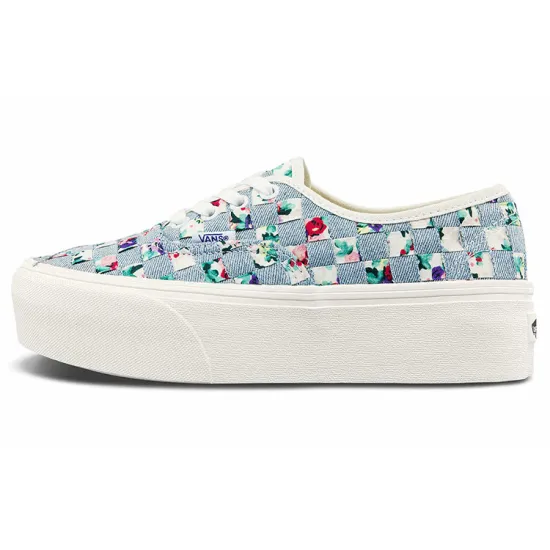 Vans Woven Authentic Stackform Light Blue Floral Multi Women's