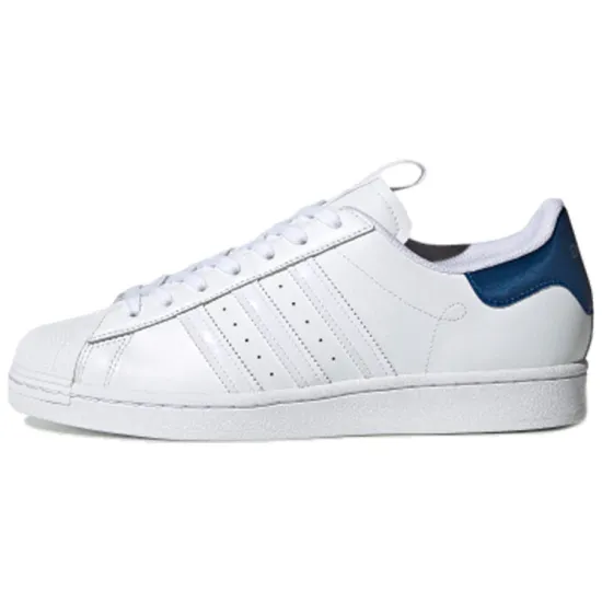 Adidas Originals Superstar Series Skateboarding Shoes Unisex Low-top White/Royal Blue