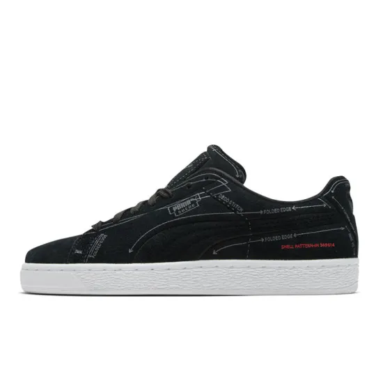 PUMA Suede Skateboarding Shoes Unisex Low-top Black