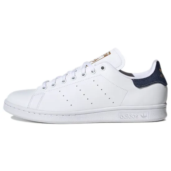 Adidas Originals STAN SMITH Collection Skateboarding Shoes Unisex Low-top White/Blue/Gold
