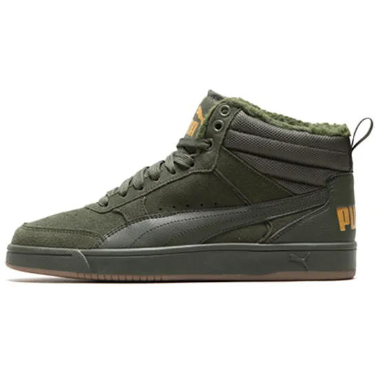 Puma REBOUND Series Skateboarding Shoes Unisex Mid-top Dark Green