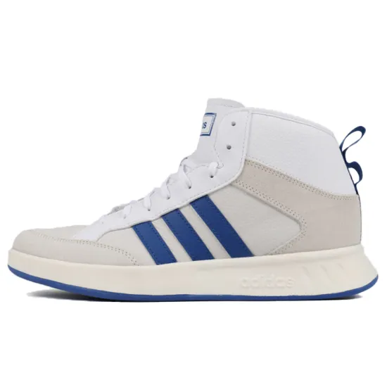Adidas Court80s Skateboarding Shoes Unisex Mid-top White/Royal Blue