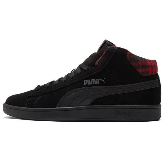 PUMA Smash V2 Mid Wtr 'Plaid   Black'