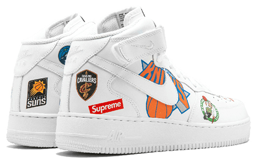 Nike Air Force 1 Mid Supreme NBA White - 4