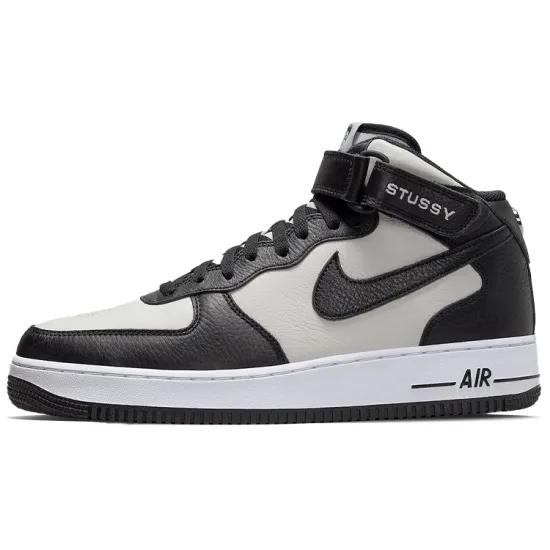 Nike Air Force 1 Mid Stussy Light Bone Black