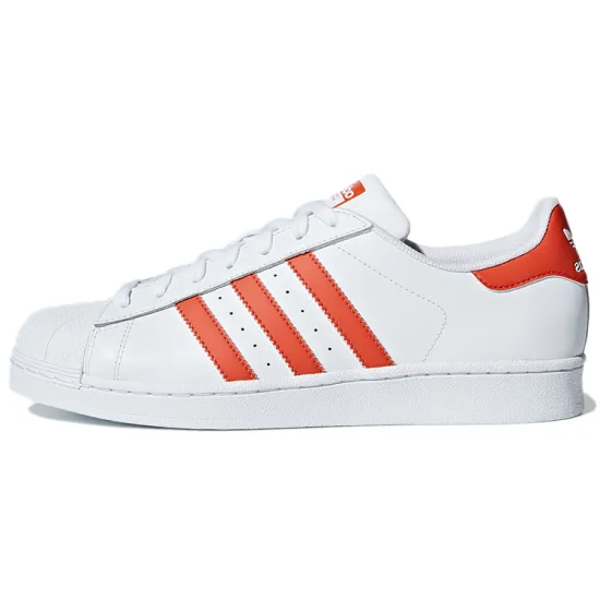 Adidas Originals Superstar Skateboard Shoes Unisex Low-top White/orange-yellow