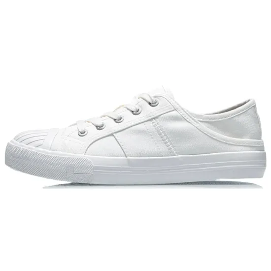 LINING Cookie Skateboard Shoes Women's Low-Top Snow White
