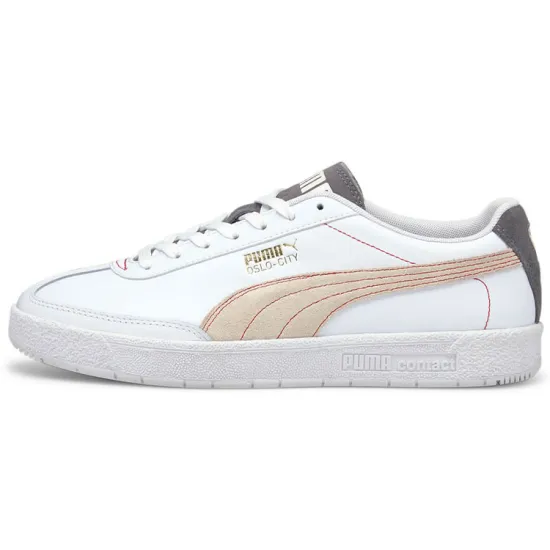 PUMA OSLO-CITY Skateboarding Shoes Women's Low-top White/Brown