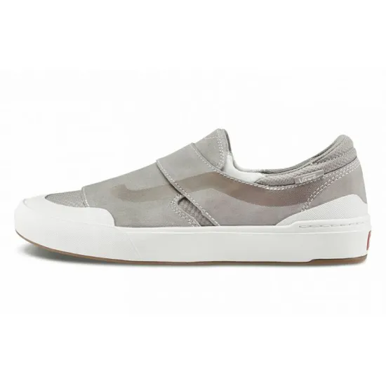Vans Slip-on Skateboarding Shoes Unisex Low-top Grey/white