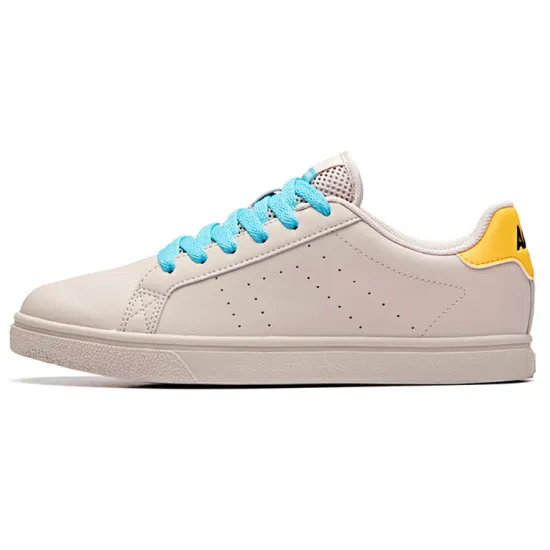 ANTA Life Collection Skateboard Shoes Women's Low-Top Lotus Gray
